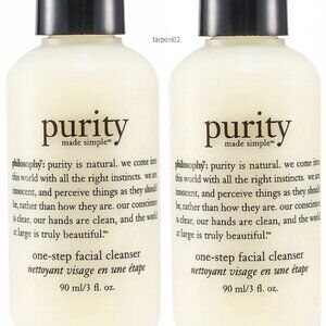2 x Philosophy Purity Made Simple 3-in-1 Facial+Eye Cleanser 3 oz ea. Sealed
